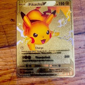 I’m selling a good Pokémon card that is gold